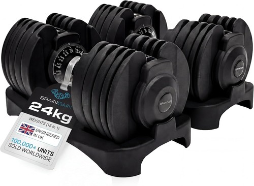 Braingain adjustable dumbbells - braingain,