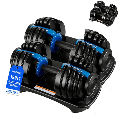 Adjustable dumbbell 24kg set - dumbbell,