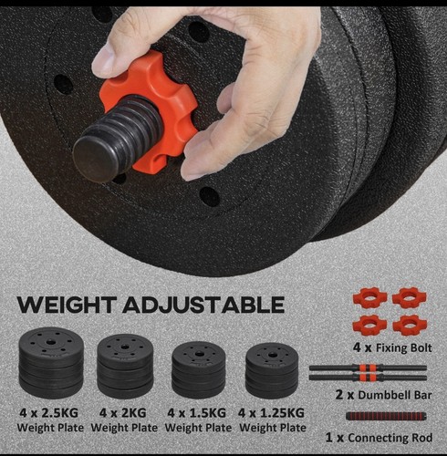 Adjustable dumbbell set 5kg - dumbbell,