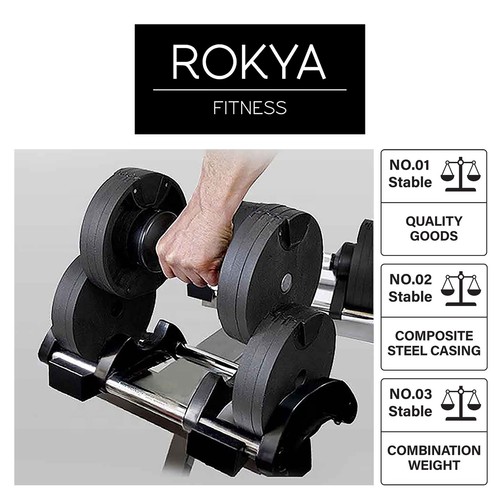 Pair adjustable dumbbell 2 - of,