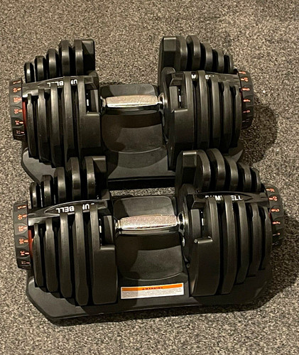 Adjustable dumbbell set pair - adjustable,