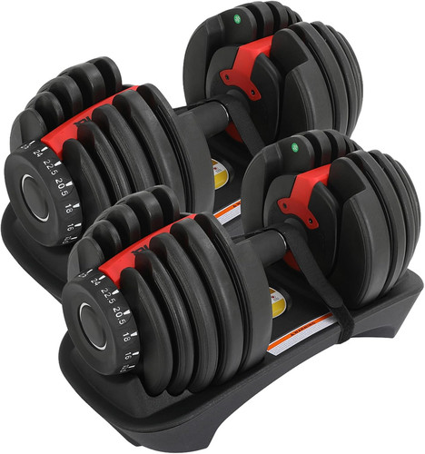 48kg adjustable dumbbells - dumbbells, set